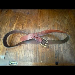 Worn leather belt